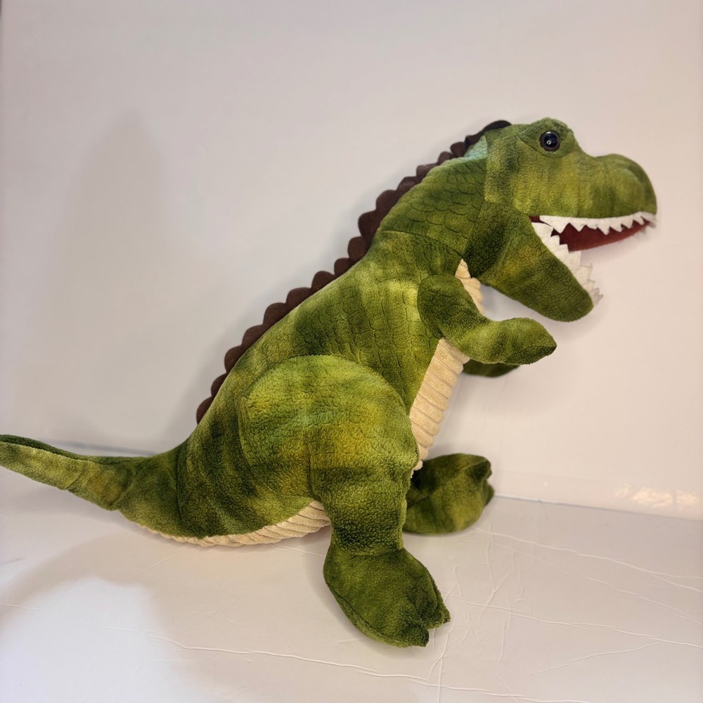 Toms Toy‎ International Green T-Rex Dinosaur Plush Stuffed Animal DOLGEN1901